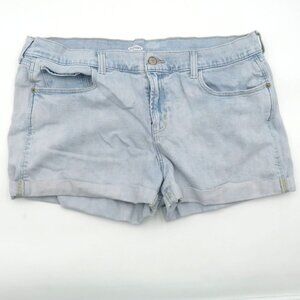 Old Navy Shorts Womens Size‎ 14 Boyfriend Light Wash Denim Blue Jean Rolled Hem